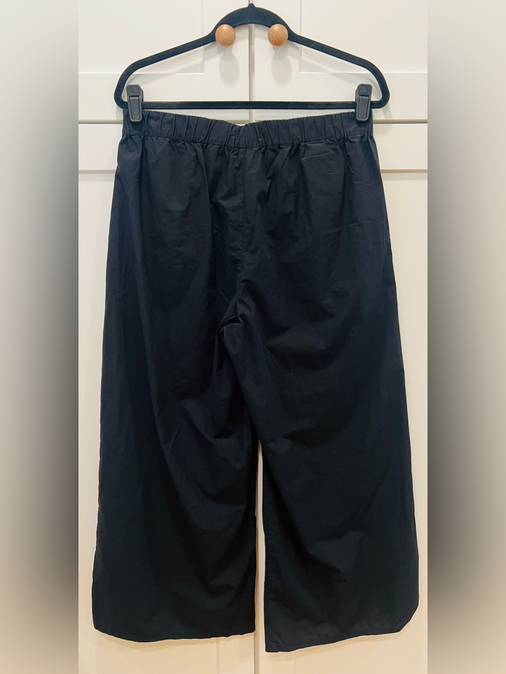 EILEEN FISHER WASHED ORGANIC COTTON POPLIN WIDE LEG PANTS, SIZE M. - Picture 6 of 14